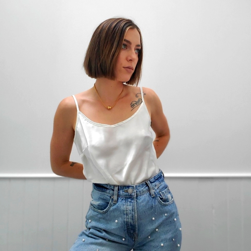 VINTAGE ivory white camisole